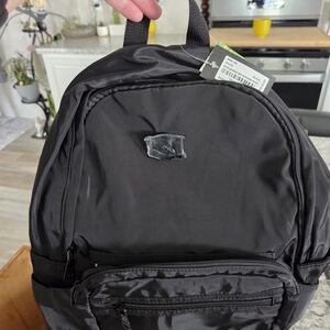 New Badgley Mischka Black Backpack With Removable Fanny Pack.